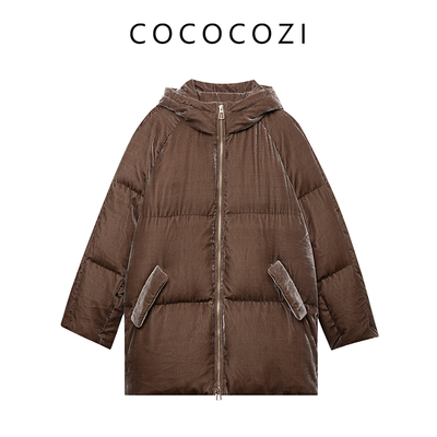 【淘宝官方直播】保暖休闲丝绒百搭羽绒服外套女