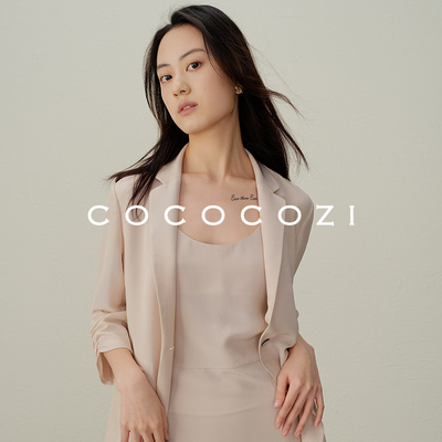 【特价】COCOCOZI真丝西装外套春夏季女职业套装西服裤休闲裤夏
