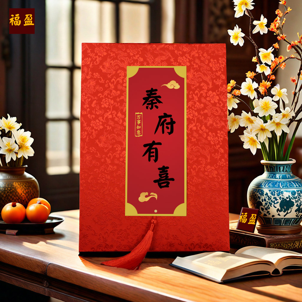 福盈满月签名册周岁百日礼金本
