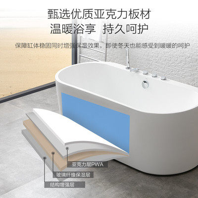 JOMOO Jiumu Acrylic Independent bathtub Oval TOILET Freestanding Tub household ordinary Bathtub Y076in the Decoration main material , Toiletries , Bathtub , Bathtub  category - from Buy2taobao.com to provide professional Taobao agent buy service