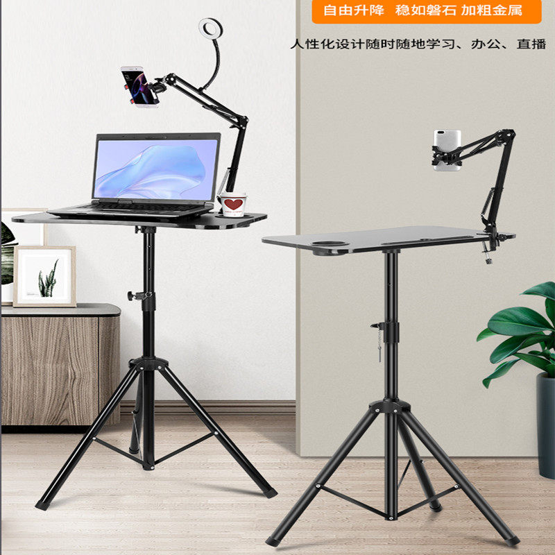 直播桌子主播用户外站立式工作台学习办公桌高款小型可升降电脑桌