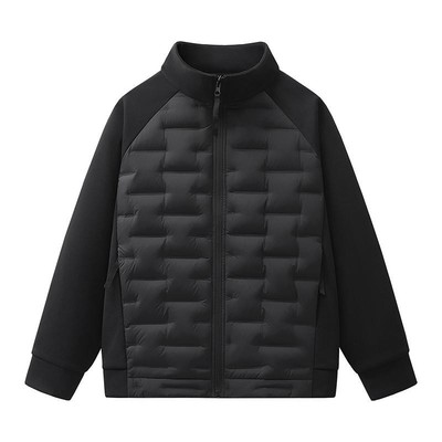 青少年立领拼接羽绒服内胆男秋冬季轻薄保暖高中生套校服内搭神器