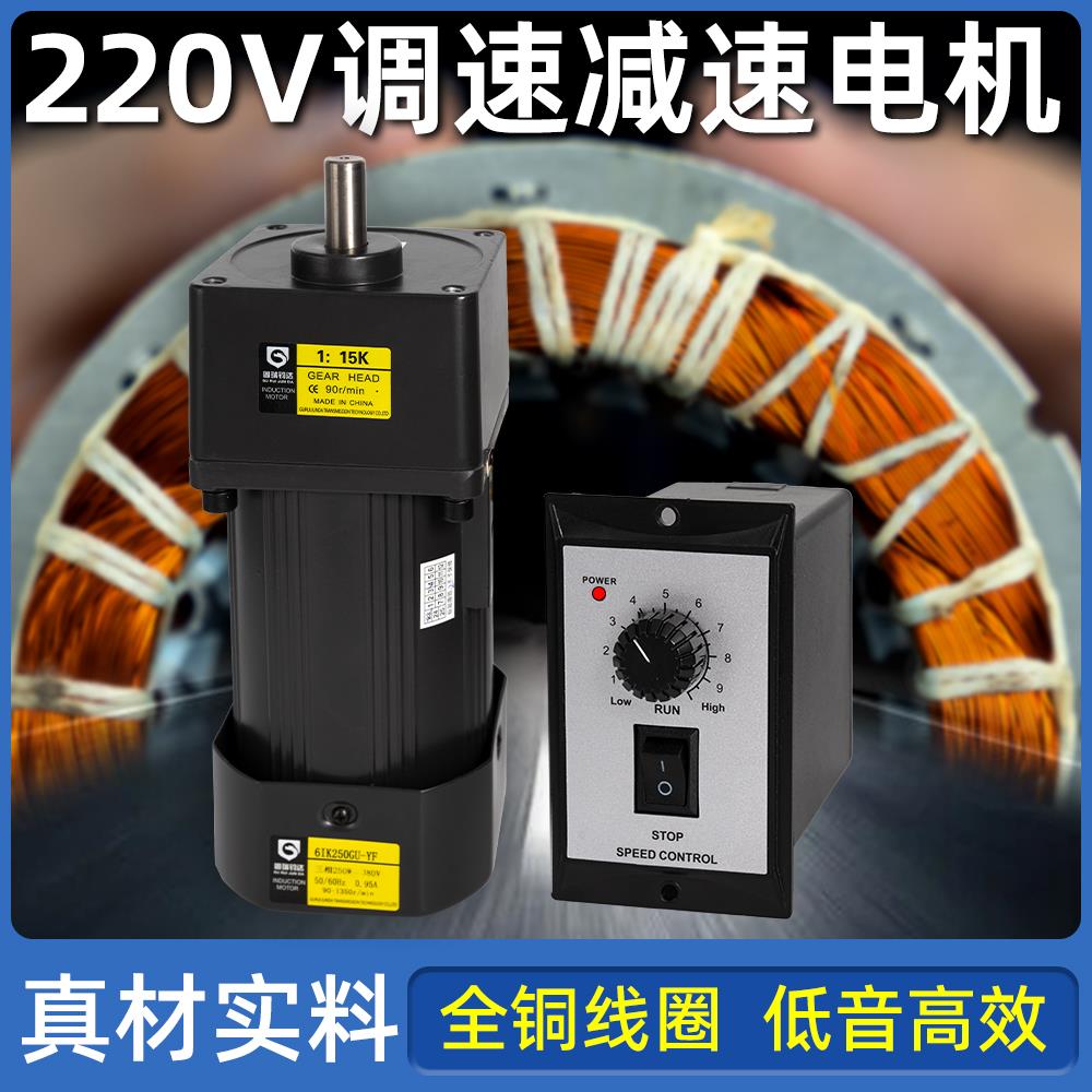 输送带电机调速一体齿轮齿轮交流可调传送带220V120W电机减速变速-封面