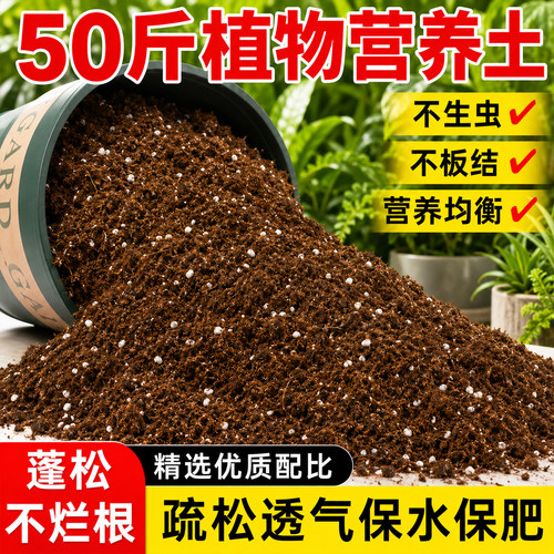 营养土养花通用种花种菜专用疏松透气阳台盆栽土泥炭有机种植土壤