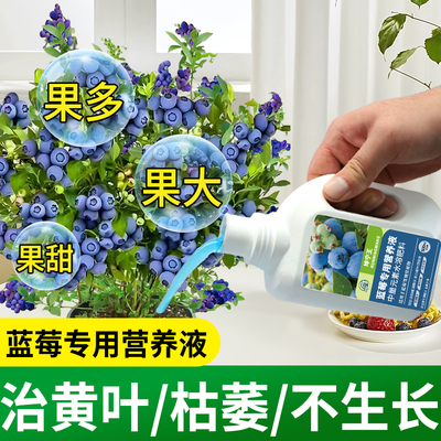 蓝莓专用肥料有机肥营养液黄叶变绿叶蔬果增甜家用盆栽植物营养液