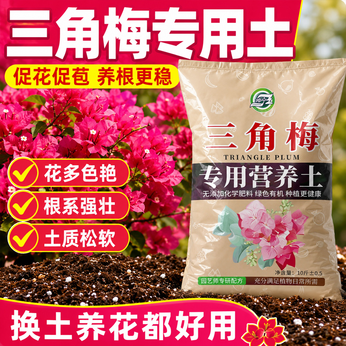 三角梅专用土营养土花色好花期长图片