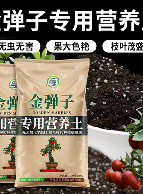 金弹子专用土盆景绿植木营养土丁香柿有机肥料果红防掉叶盆栽土壤