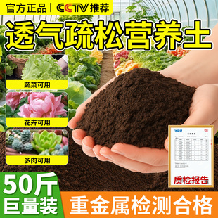 营养土通用型100斤50斤有机土壤家用养花绿植种菜花泥土壤种植土