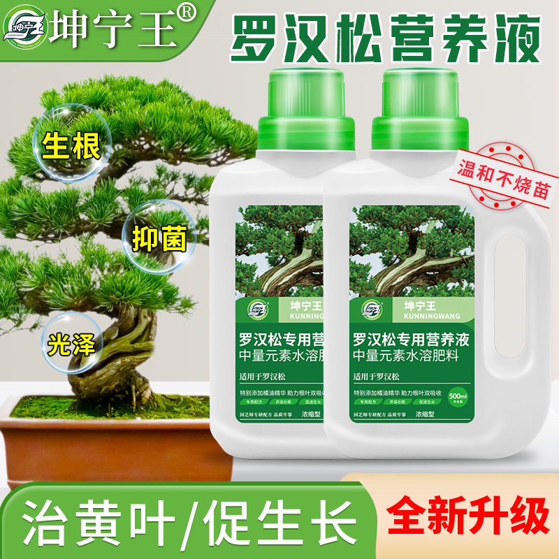 罗汉松肥料专用营养液家用植物盆栽迎客松泰山松通用有机营养液