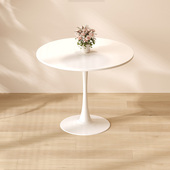 郁金香圆桌子简约休闲洽谈桌咖啡奶茶店餐桌椅阳台简约阳台小圆桌