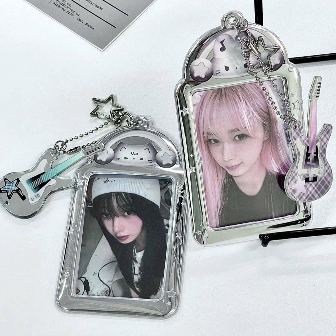 ins新款摇滚贝斯卡套高颜值Kpop追星小卡校园饭卡保护套展示挂