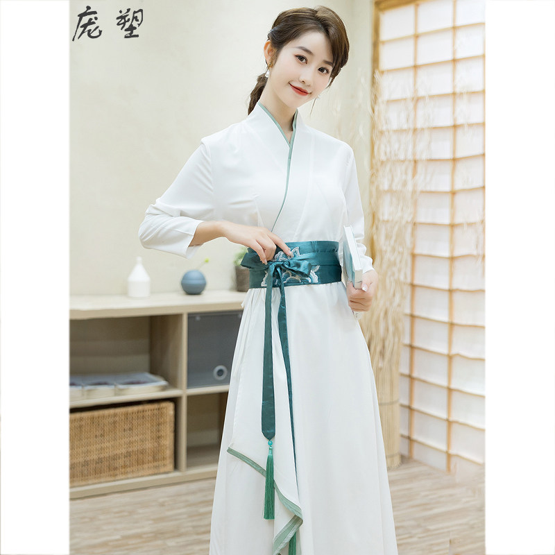 春夏季新款古装改良日常装国风武侠风汉服女帅气霸气古风连衣裙子