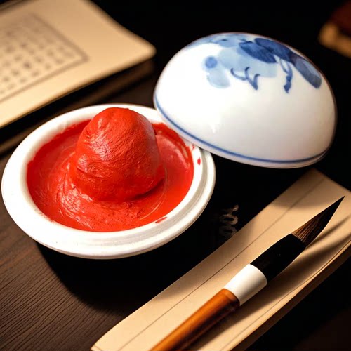 朱砂印泥书法国画作品篆刻钤印