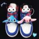 饰 带扣装 适配aj1空军开口笑1970s卡通可爱史迪仔派大星毛绒鞋 扣鞋