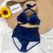 时尚 温泉度假比基尼泳装 高级感小胸聚拢分体泳衣 折扣 品牌断码