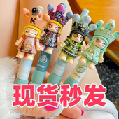 国王笔小红书同款 可爱小人黑笔 可爱甜美少女心学生玩偶中性笔韩版