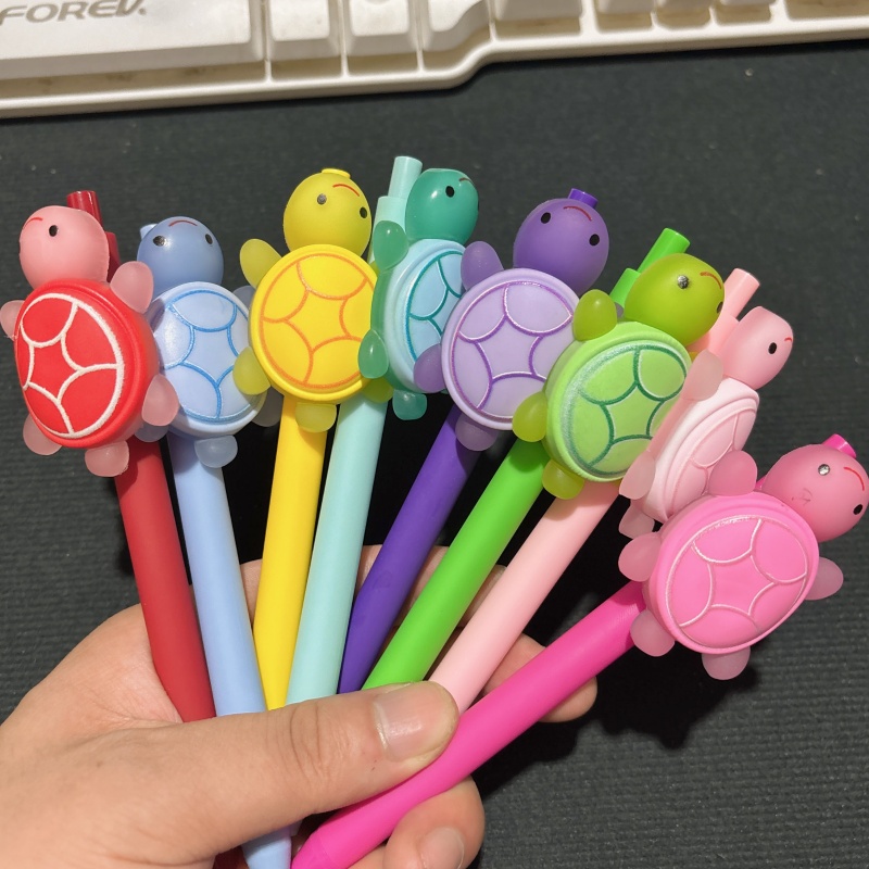 小乌龟中性笔网红韩版圆珠笔可爱创意学生趣味搞笑互动玩具笔好看