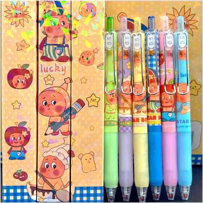 黑色中性笔学生专用按动笔速干