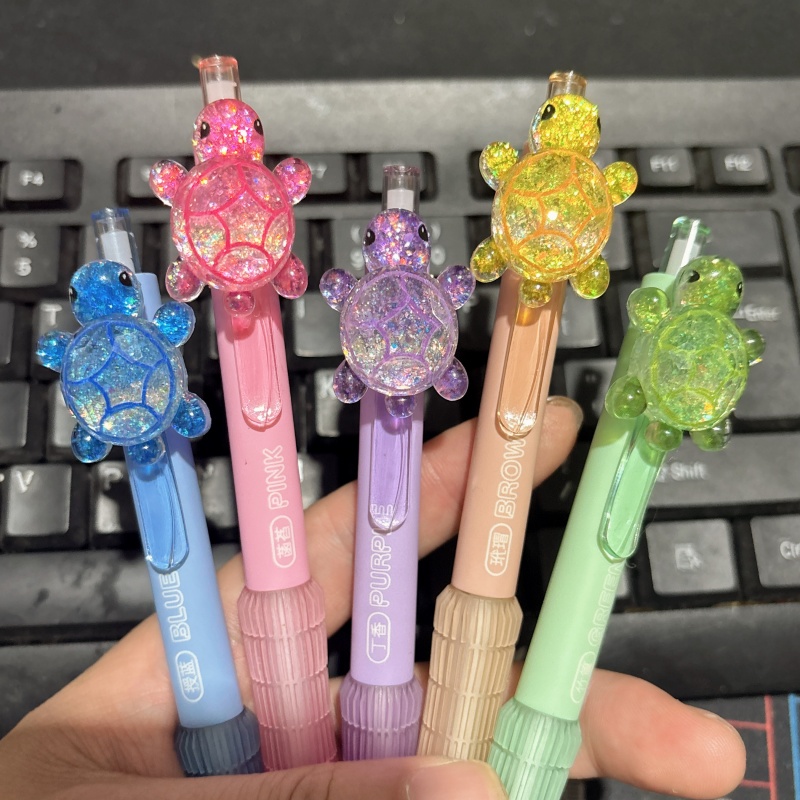 可爱小乌龟玩偶挂件笔学生按动笔