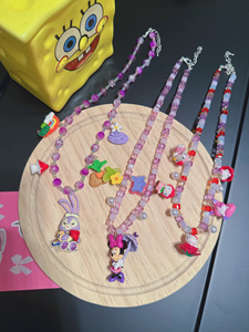 少女心儿童项链树脂卡通彩色女