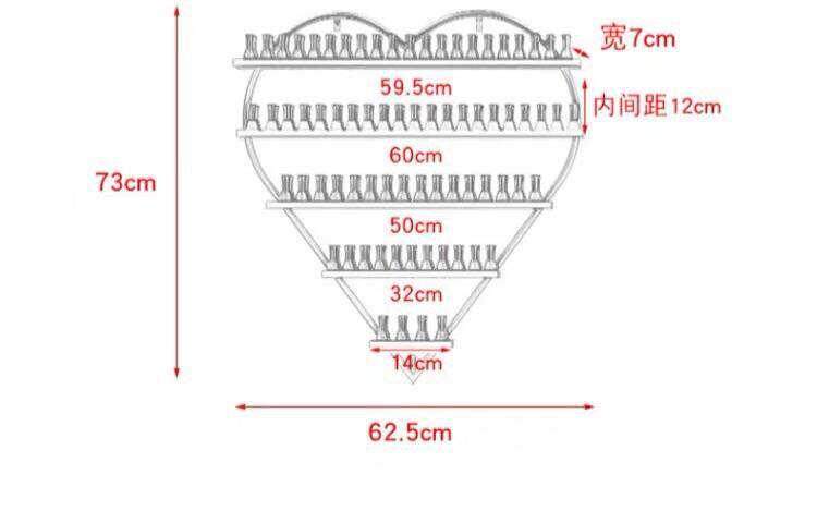 甲油展示架美甲货架置物架胶墙上壁挂心形美甲架店指甲油架子铁艺