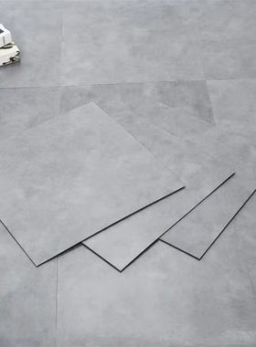 PVC灰色石纹自粘地板贴室内房间服装店塑胶免胶防水耐磨翻新改造