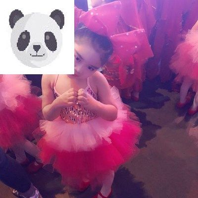 儿童舞蹈演出服装女童吊带幼儿园合唱服蓬蓬纱裙女孩粉可爱表演服