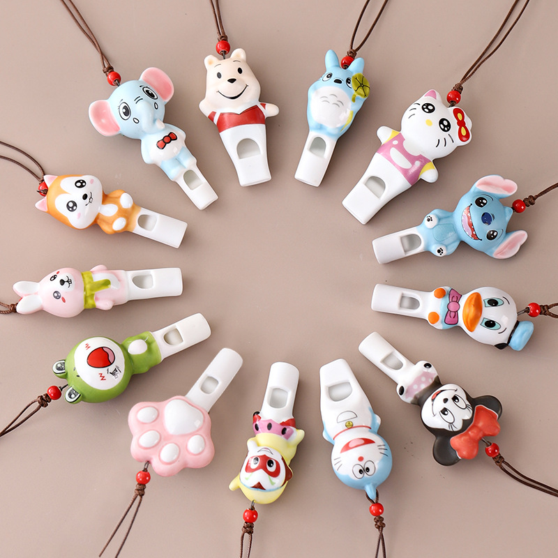 创意儿童玩具口哨挂件卡通哨子挂饰陶瓷小孩节日礼品礼物精美可爱