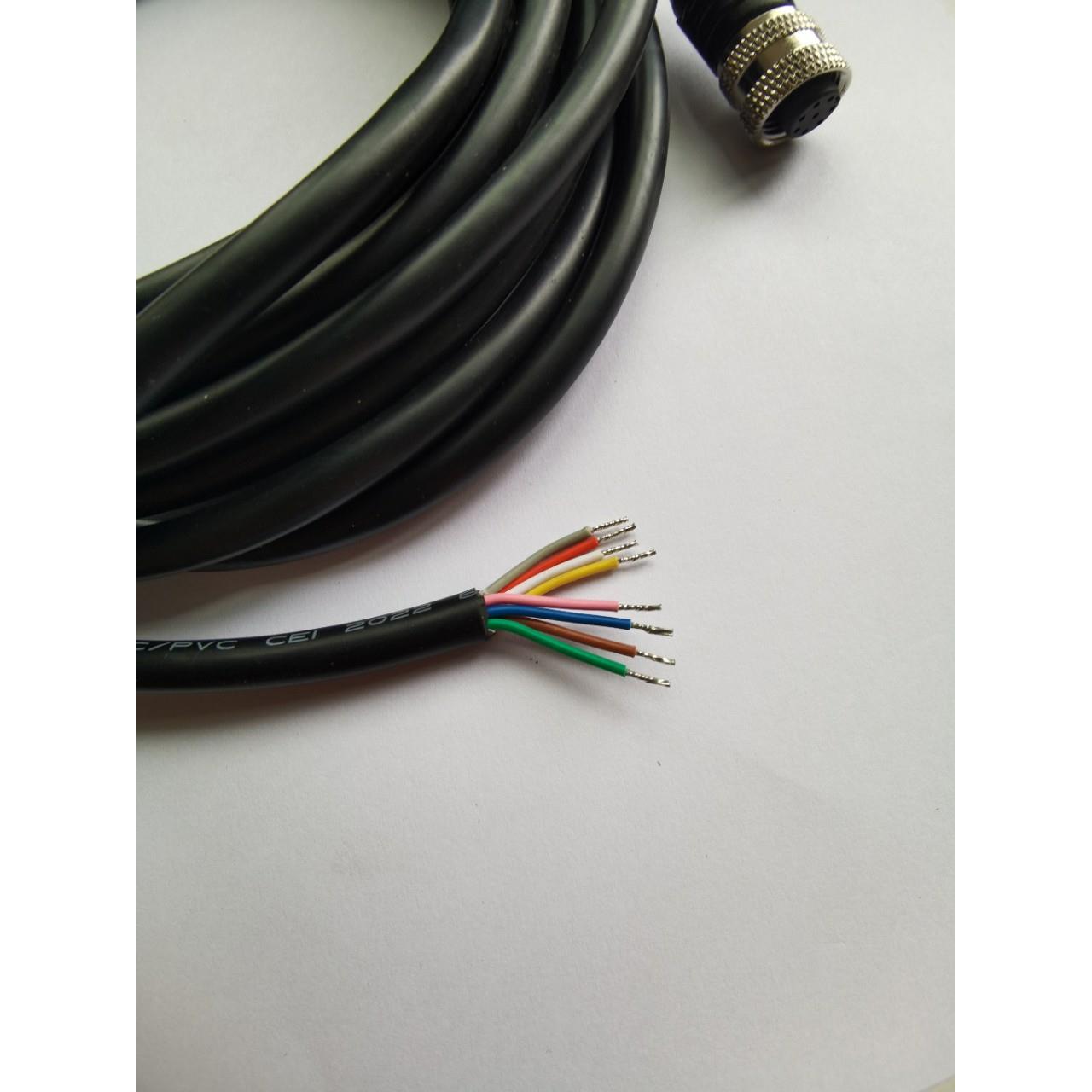 连接线 REER C8D5 M128Pol.straight connector.5m cable 1330980