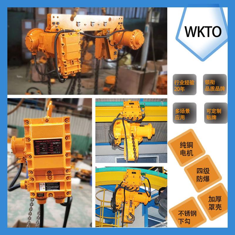 WKTO四级1-5吨BT4CT4气体粉尘防爆环链电动葫芦特种吊机资质齐全