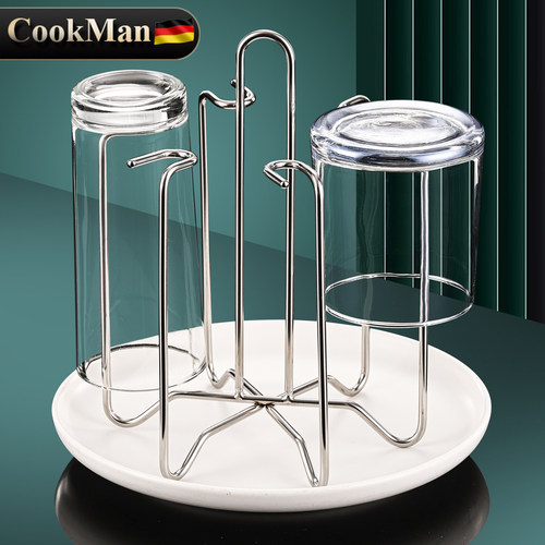 卡尼304不锈钢沥水杯架倒挂收纳