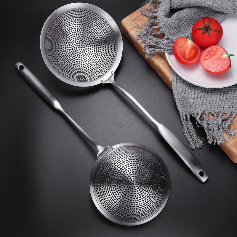 德国厨房家用油炸大号不锈钢漏勺