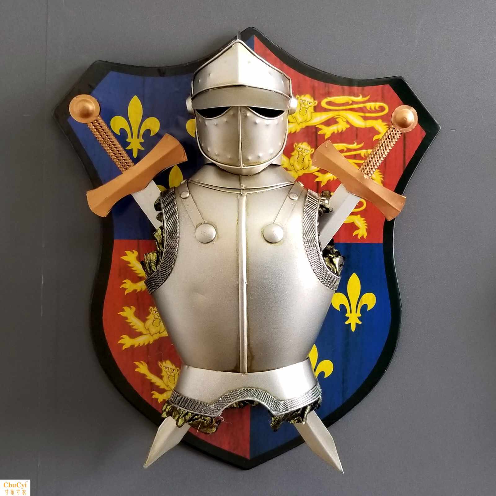 创意复古欧洲中世纪盔甲铠甲武士壁饰立体铁艺酒吧网咖墙面装饰|ruв категории Домашний быт, роспись - от Buy2taobao.com для оказания профессиональной услуги покупки агента Taobao