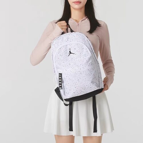 JORDAN耐克aj儿童双肩包学生书包满印青少年多功能背包满天星中号