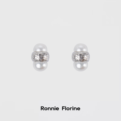 Ronnie Florine原创纯银高级感小众珍珠蜻蜓耳钉