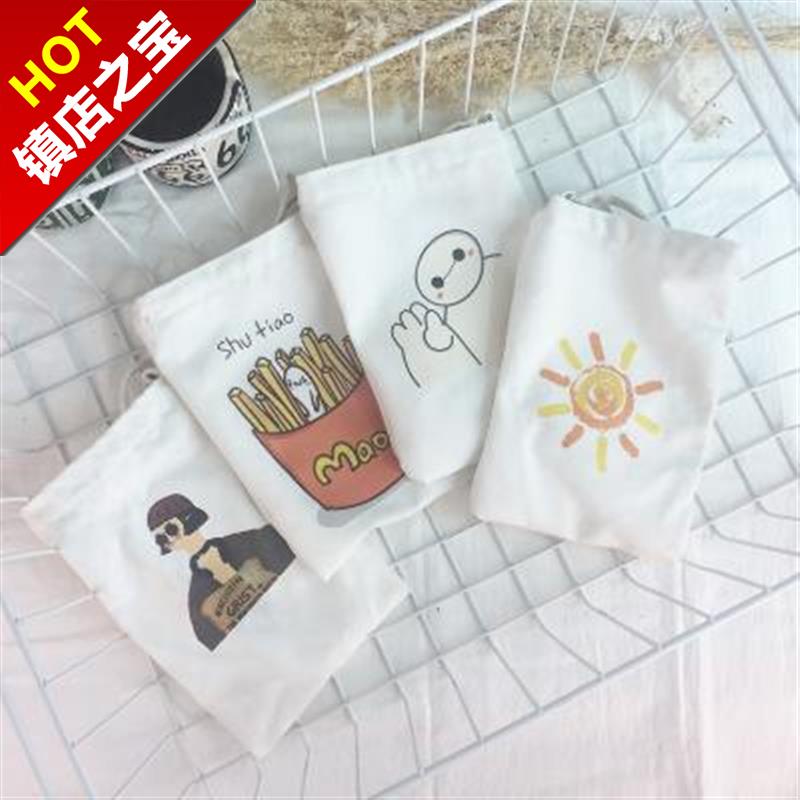 文艺白色双肩大大号条纹清新帆布袋定制女子 r 少女心帆布袋 可爱在类目 箱包皮具/热销女包/男包, 女士包袋中 - 来自Buy2taobao.com提供专业的淘宝代购服务
