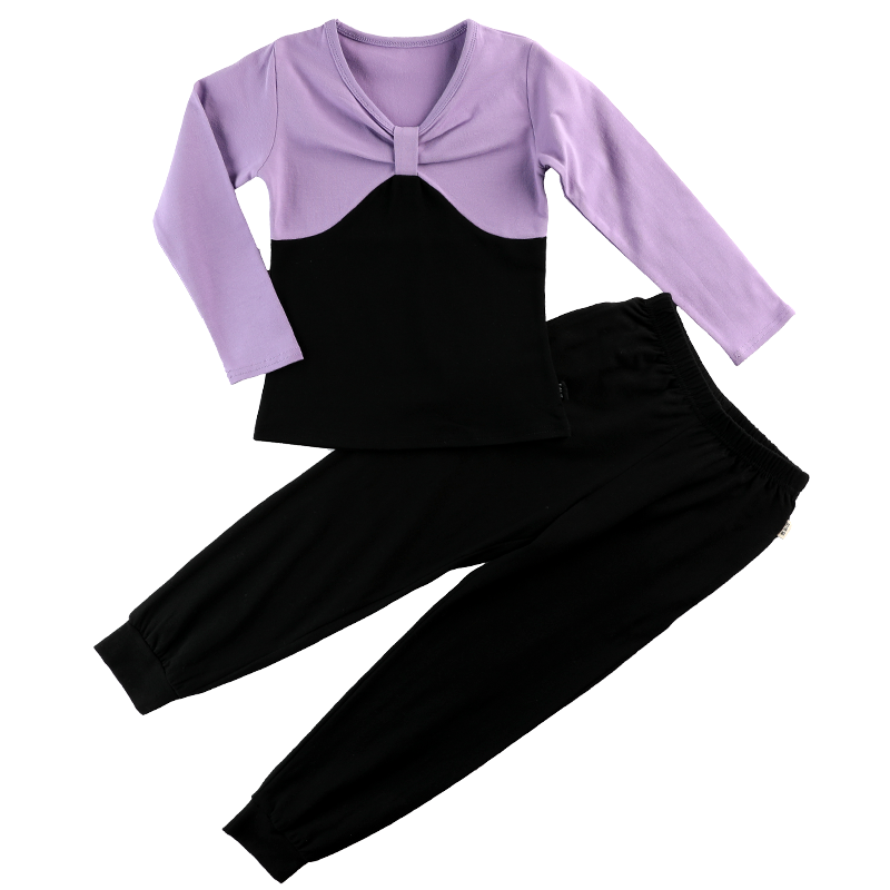 女童舞蹈服练功服长袖加绒拉丁舞