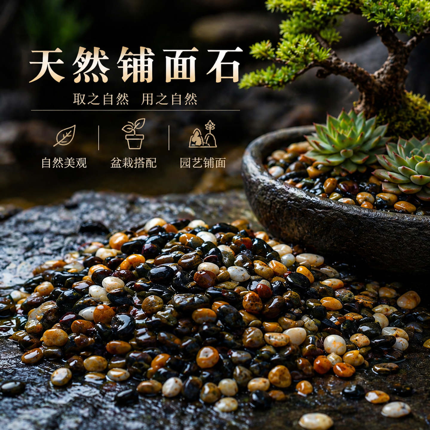 5斤多肉铺面石植物花盆里面放的小石头石子地面养花专用天然原石