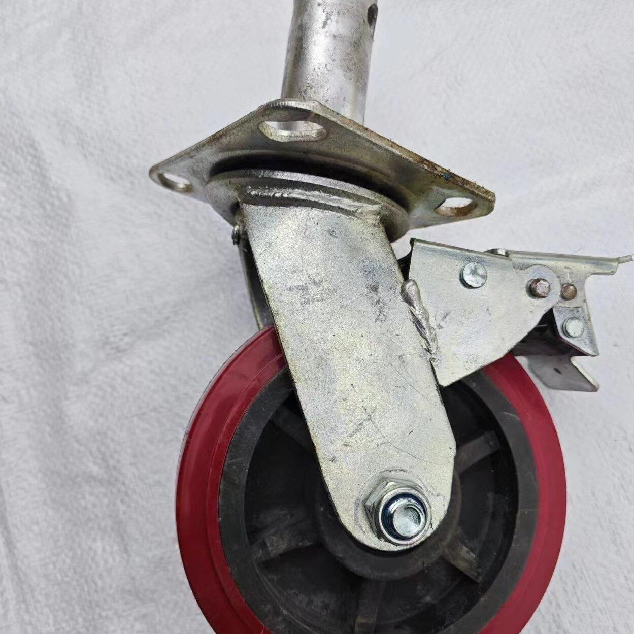 鹰架轮子AB刹6寸万向轮加粗螺杆移动鹰架配件厂家直销