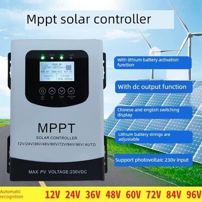 Mppt太阳能控制器30A50A60A80A光伏发电全自动12V24V48V96V通用型