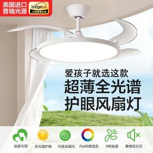 隐形吊扇灯2025新款 吊扇灯客厅饭厅卧室房间一体带电风扇中山灯具