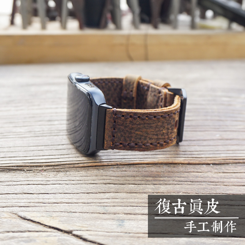 复古手工真皮表带疯马皮OPPO手表