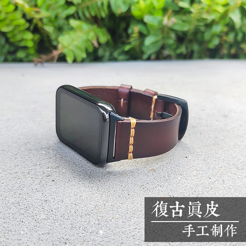 复古手工牛皮小米手环9pro表带