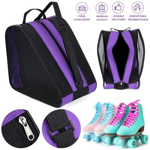 Portable Roller Skates Bag Ice Skating Bag Large Capacity Br