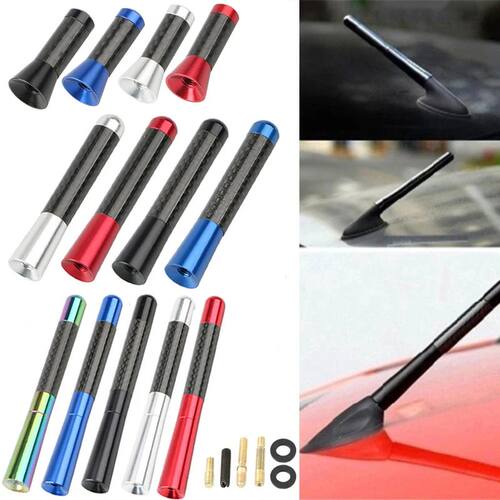 Car Roof Antenna Carbon Fiber 3.5/8/12cm Radio Aerial Antenn