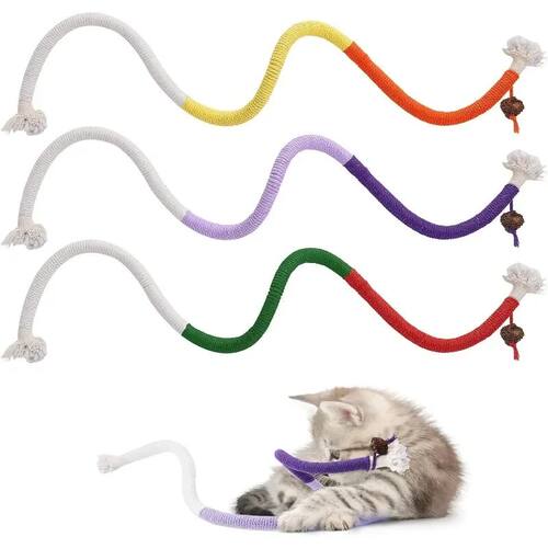 Cat Toys Refillable Natural Catnip Cat Bite Rope Toy Interac