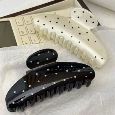 1PC Polka Dot Hair Grip Clip Exquisite Daily Styling Firm Ho