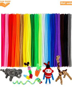 500pcs Thick Colorful pipe cleaners Rainbow Arts Crafts DIY