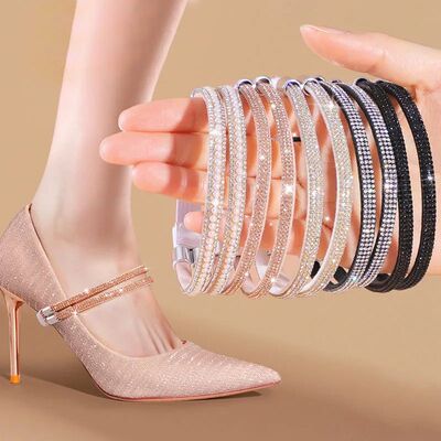 High Heels Shoes Band Anti-loose for Women Diamond Shoelaces