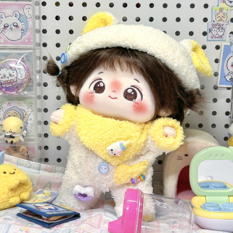 无属性20cm娃衣棉花娃娃换装衣服睡衣毛绒爬爬服可爱超萌原创现货